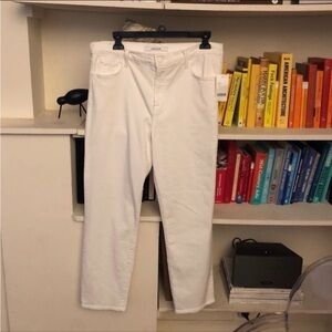 J Brand Ruby High-Rise Crop Cigarette White Jeans